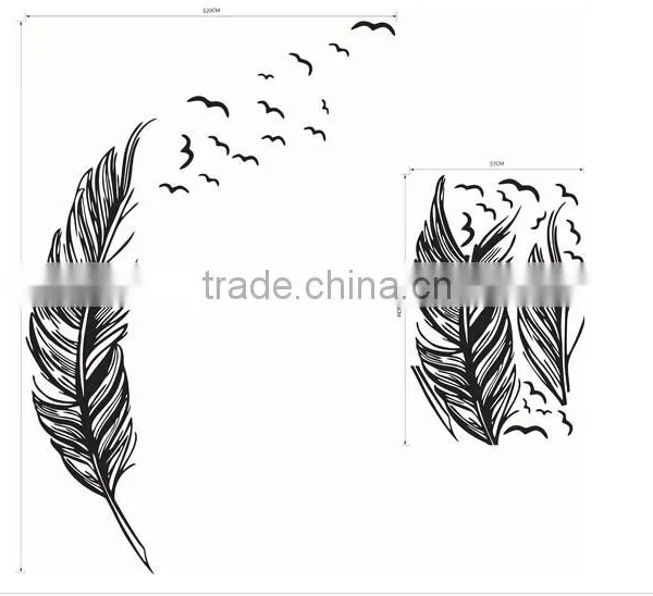 Wall Sticker Vinyl Birds Flying Feather Bedroom Home Decal Mural Art Decor photo-4
