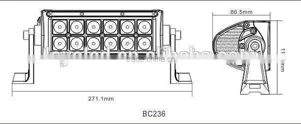 Hot Sale 10-30V DC 36W Led Light Bar for Cars Led Working Light Bar photo-3
