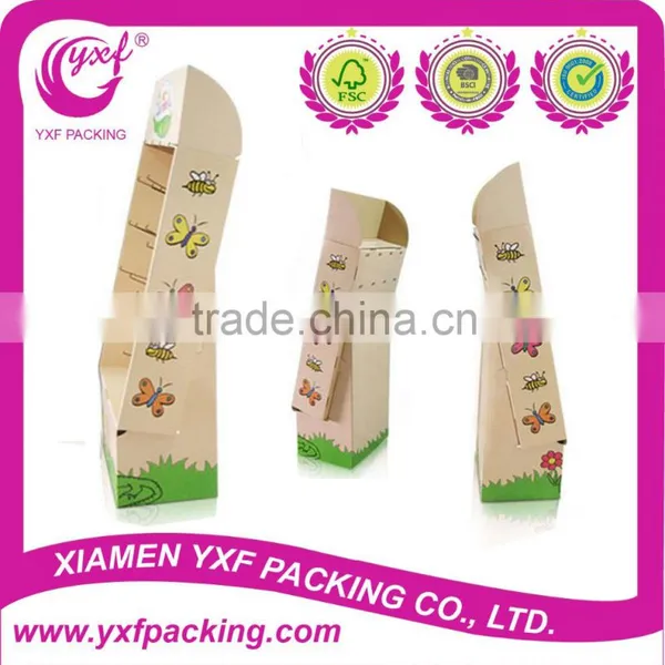 Cardboard Display With Pegboard, Paper Display Stand With Cmyk Printing, Pop Floor Display, Pegboard Floor Display photo-2