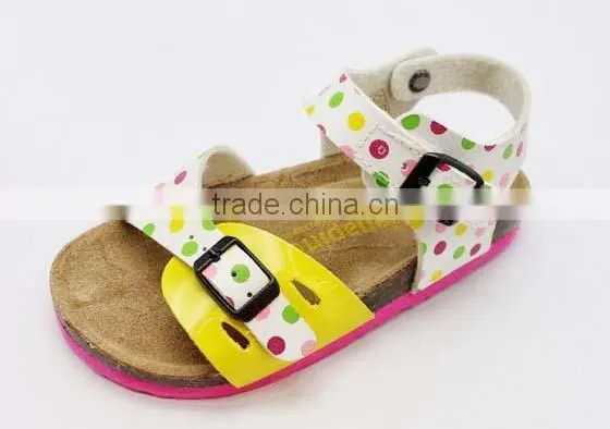 Baby Kids Cork Sole With One Buckle Adjustable the Straps Sandals