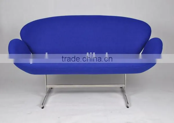 Living Room Sofa Furniture Cashmere Two Seat Swan Sofa photo-2