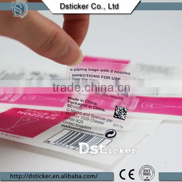 2016 Hot Selling Waterproof Transparent Sticker photo-4