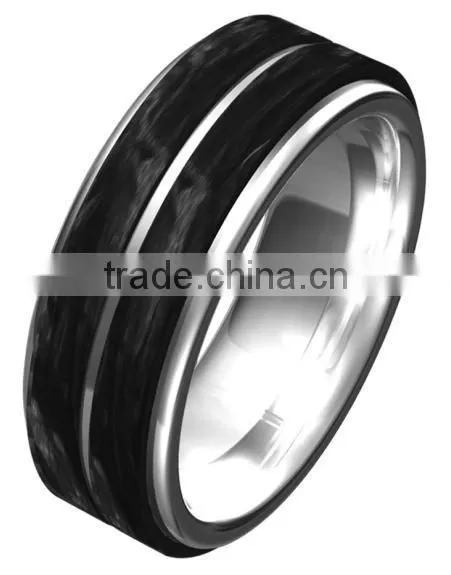 Factory Direct Wholesale Jewelry Ring Carbon Fiber Ring Tungsten Carbide Ring Men photo-2