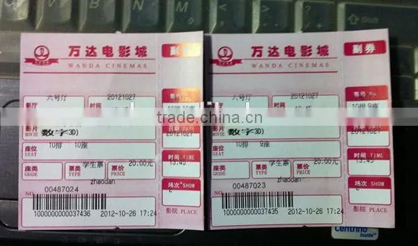 Professional Design Thermal Film Ticket Custom Printed photo-4