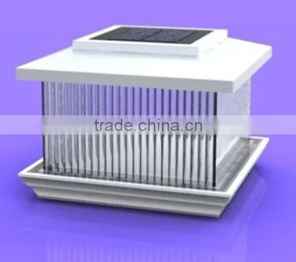 Hight LUMEN White 4 LED PVC Solar Post Cap Light for 4inch 5 Inch Post