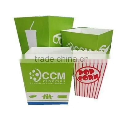 Custom Printed Food Paper Popcorn Boxes for Sale