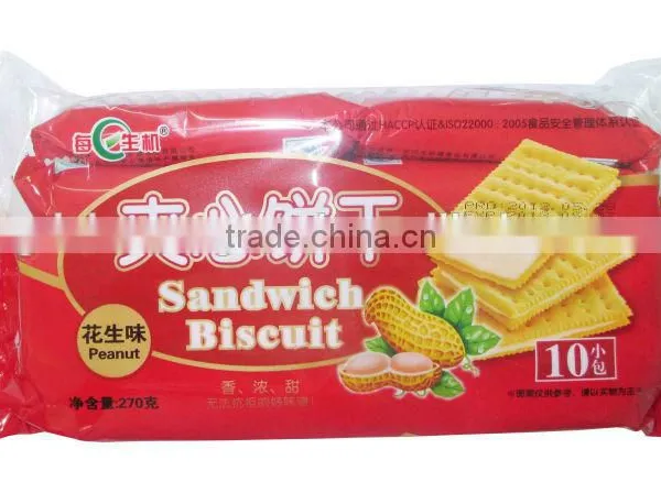 Peanut Cream and Biscuit Sandwich Cracker