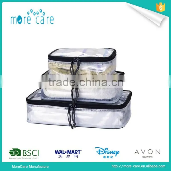 3pcs PVC Expandable Travel Kit Bag