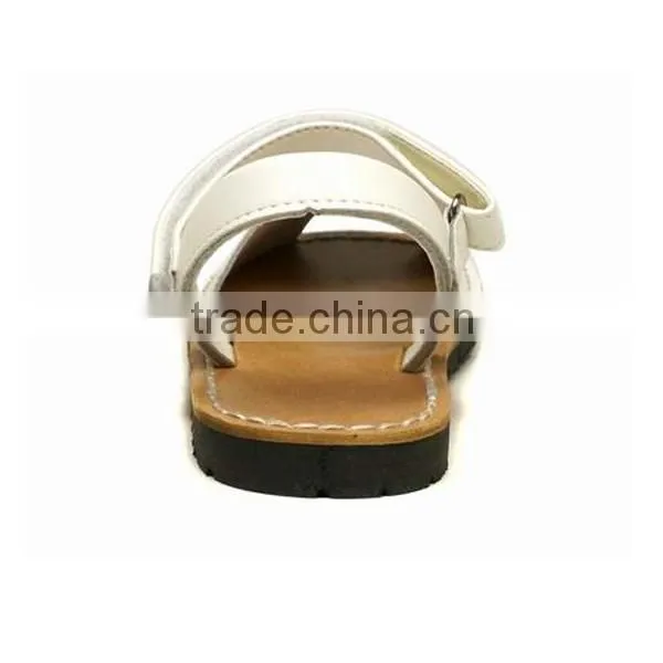 2016 Summer Peep Toe Kids White Sandals With Flat Feet photo-4