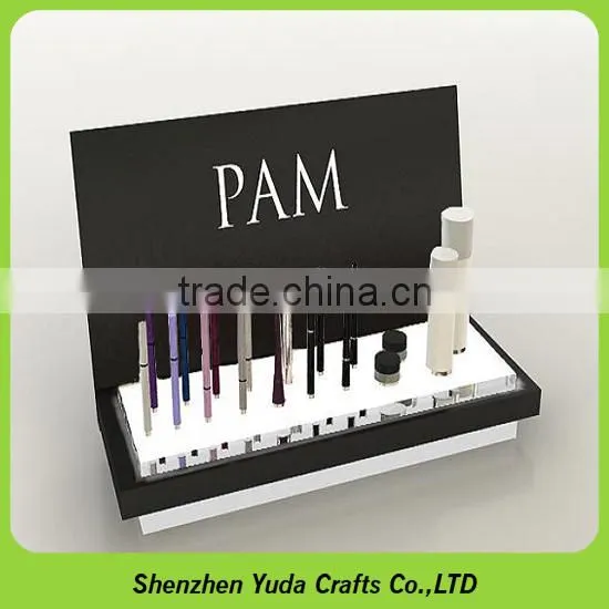 Wooden Mdf Holder Stands Acrylic Lipstick Stand Mdf Wood Cosmetic Display for Beauty Products photo-3