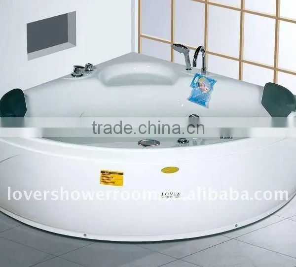 Corner Two People CE Whirlpool Massage Bath Tub 110V 150*150