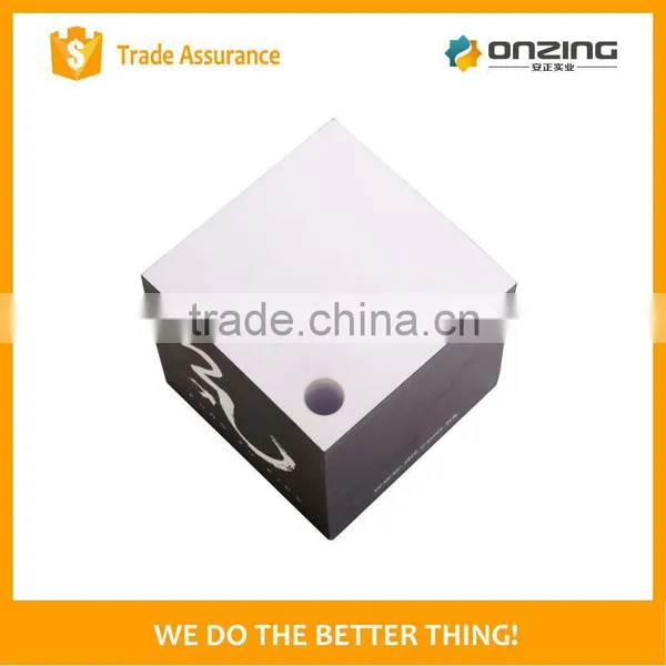 Non Sticky Woodfree Paper Logo Printing Cube Notepad Pen Holder photo-3
