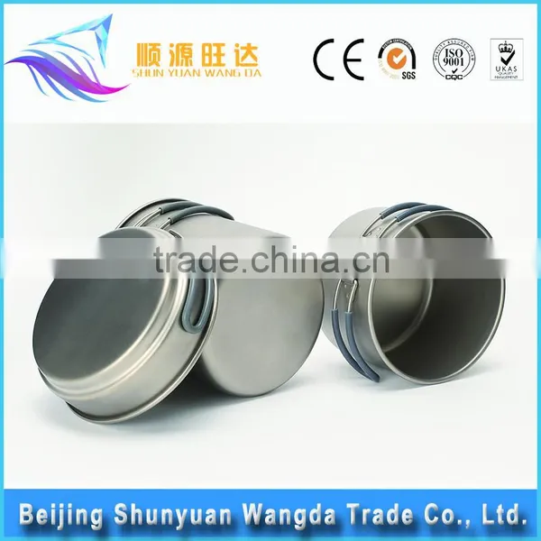 100% Titanium Cookware Kitchen Set With Titanium Mug and Titanium Pan photo-3