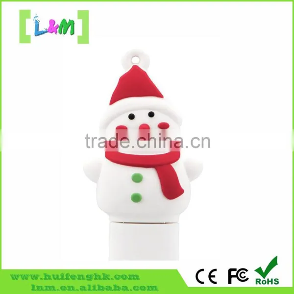 Funny Snow Man for Christmas Gifts Small and Cute Usb Flash Drives With Pvc Material Selling at Bolltom Price photo-4