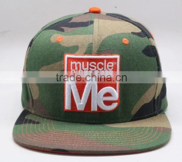 Adults Age Group and Embroidered Pattern Hatter Snapback Camo Caps photo-2