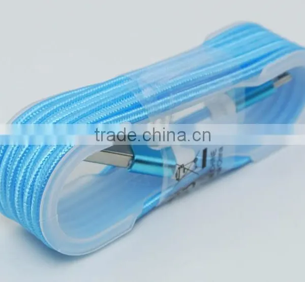 Metal Nylon Woven USB Cable With Blister for I6 Phone Cable OD 3.5mm photo-6