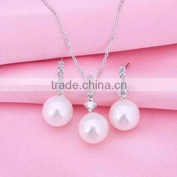 Crystal Bridal Jewelry Set Wedding Pearl Necklace Bridal Jewelry Set