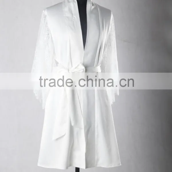 RB006 OEM 2015 Wholesale Luxurious Silky Feel Women's Sexy Kimono Robe photo-3