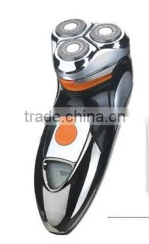 China Professional Electric Rechargeable Face Care ABS Stainless Material Man's Shaver Portable Three Rotary Blade photo-2