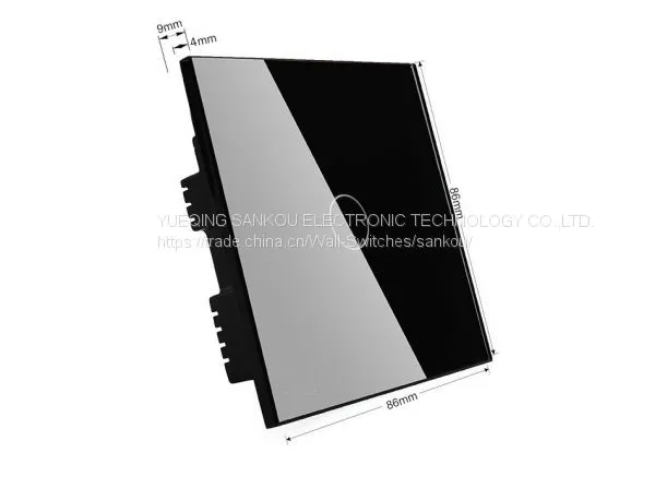 UK Standard RF 433.92MHz315MHz 1gang1way Touch Switch With Remote Controller photo-2