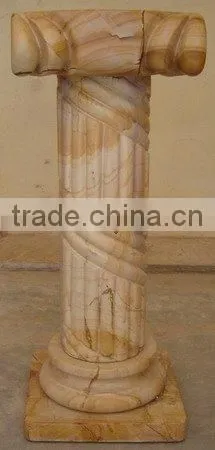 NATURAL COLOR TEAKWOOD MARBLE PEDESTALS photo-4