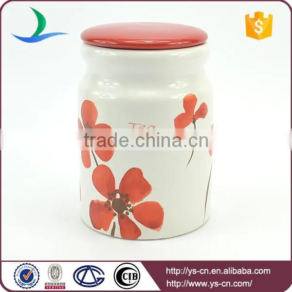 Manufacturer Ceramic Storage Containers With Red Ceramic Lid photo-5