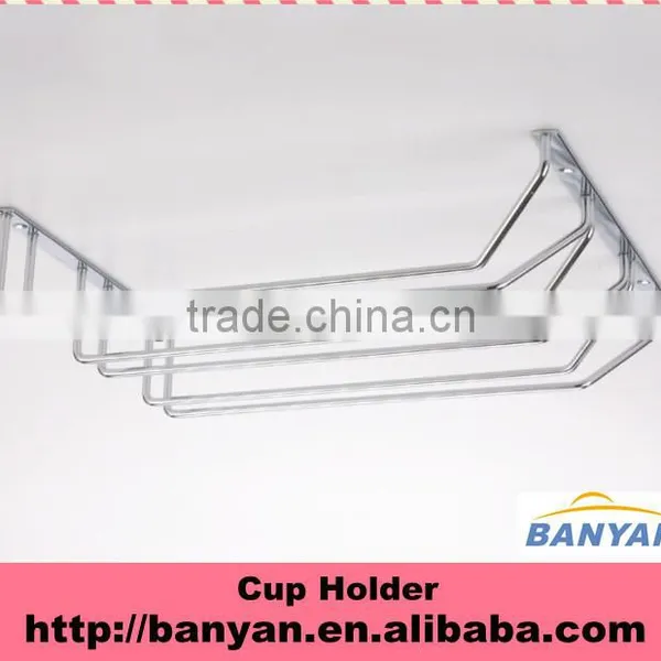 Cup Holder , Stainless Steel Wall Mounted Cup Rack
