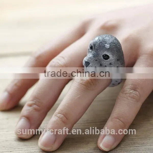 Cartoon Cute Animal Seal Jewelry Accessories Ring