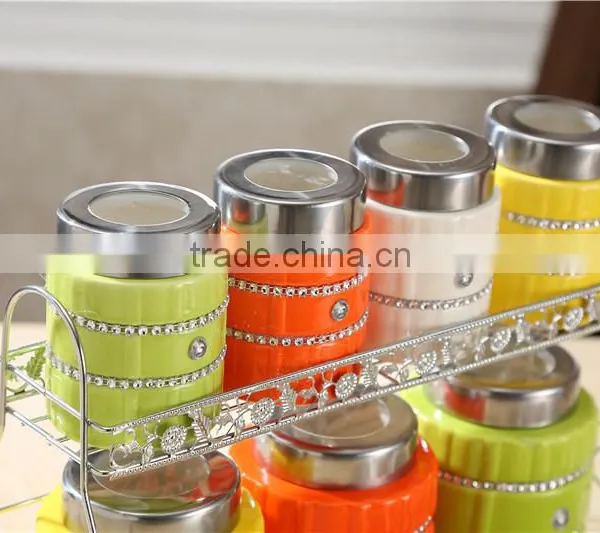 Colorful Kitchen Ceramic Canister Set photo-3
