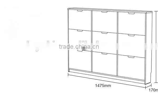 Modern Style Cabinet for Shoe Storage Home Entryways Wood Shoe Rack Wooden Shoe Cabinet photo-3