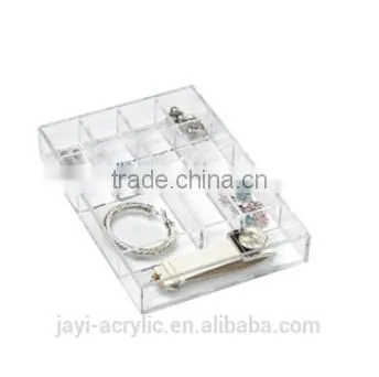 Crystal Small Stacking Acrylic Organizer Storage Tray Great for Cosmetics Jewelry Makeup photo-2