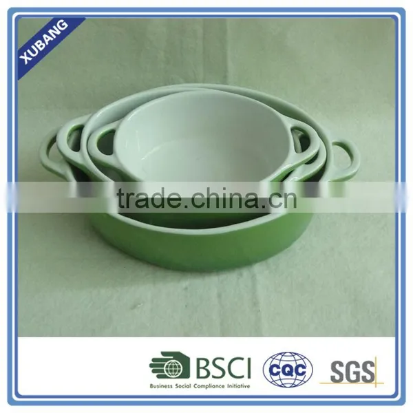 Oval Shape Unique Design Ceramic Wholesale Bakeware Set photo-2