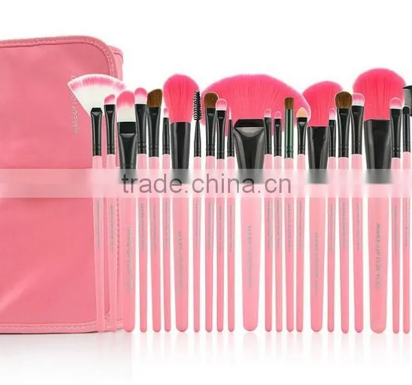 Wholesale 24 Pcs Rose Color Professional Makeup Brush Makeup Brush Set