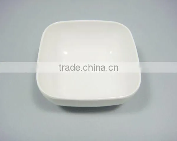 3"Unique Pure White Square Melamine Dishes photo-2
