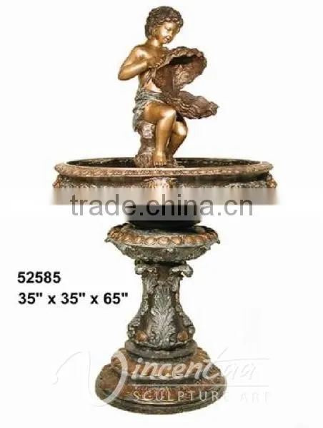 Outdoor Decor Bronze Children Water Fountain for Sale photo-3