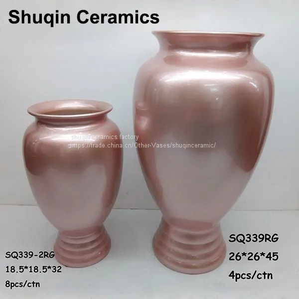 Round Vase Dolomite Vase Indoor Vase Table Vase Ceramic Vase for Home Decor photo-5