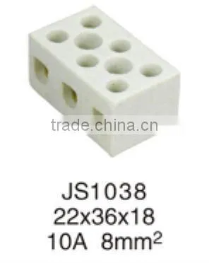 3 Pin Electrical Wire Ceramic Connectors Terminal Block photo-2