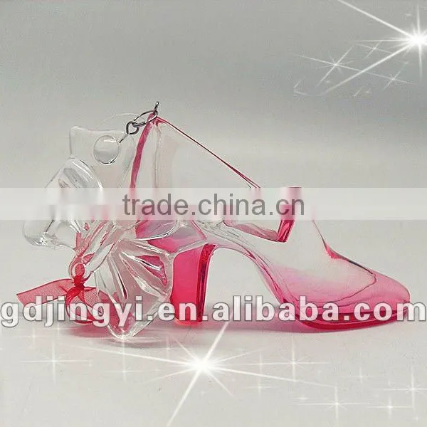 Acrylic Transparency and Red Crystal Shoe Deoration for Valentine's Day photo-2