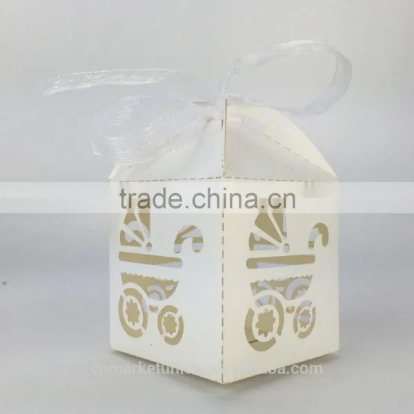 Laser Cut Customized Foldable Sweet Wedding Candy Box Romantic Paper Wedding Box photo-5