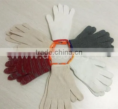 DDSAFETY 2017 Guante Japones 7 Gauge 4 Threads Natural Cotton Polyester String Knit Safety Gloves photo-6