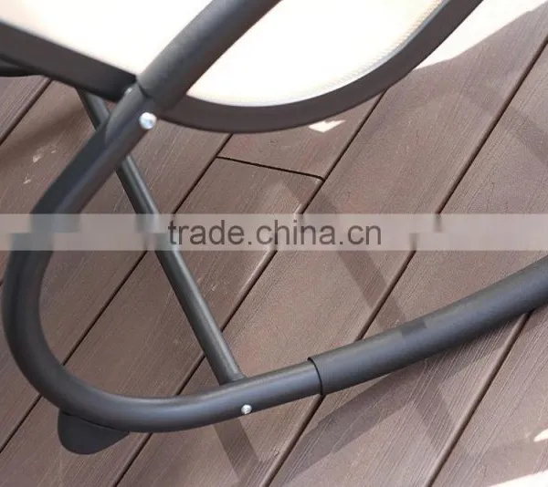 Garden Comfortable Aluminum Grey Durable Hanging Rocking Chair photo-4