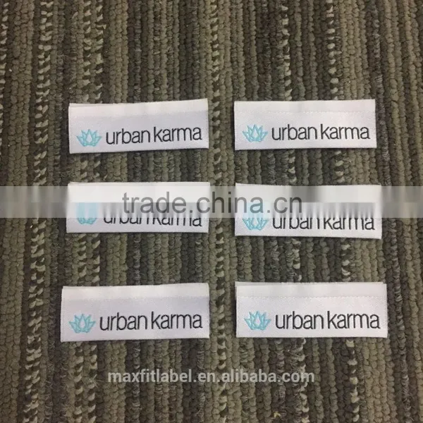2017 Hjgh Quality Satin Damask Woven Labels for Clothing photo-3