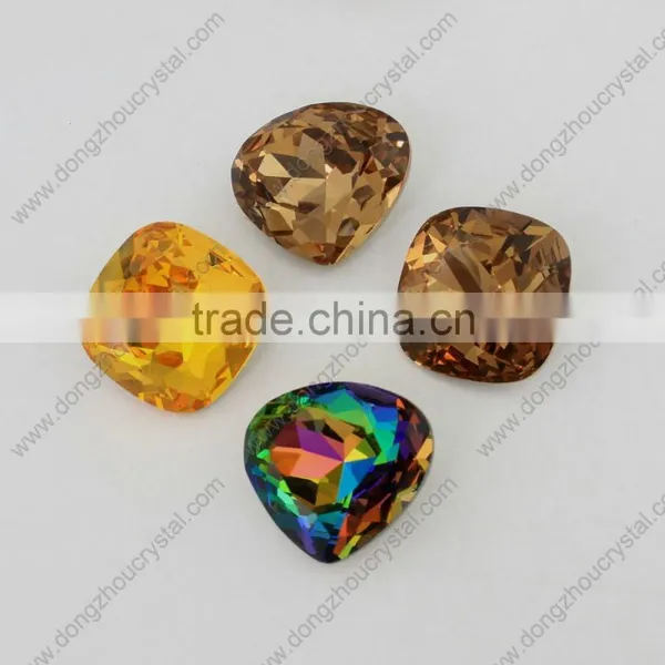Wholesale Machine Cut Bead Stone Jewelry Square Shaped Crystal Stone for Dresses photo-3