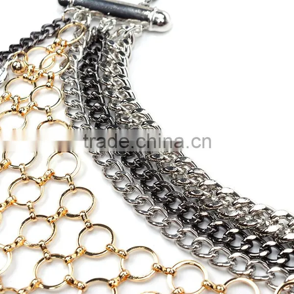 Women Fashion Alloy Net Collar Necklace Jewelry photo-3