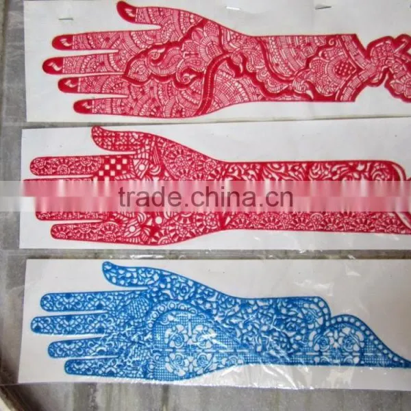 HENNA Mehndi Design LONG HAND TATTOO STENCIL photo-5