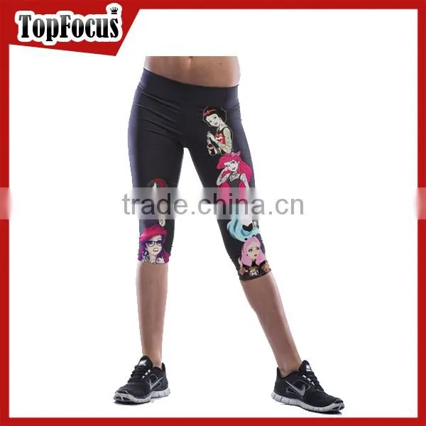 Fashionable Sublimated Custom Logo Gym Leggings With Pockets photo-3