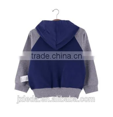 2016 New Design Children's Wear Autumn Outfit Young Children Hooded Jacket Navy Blue photo-2