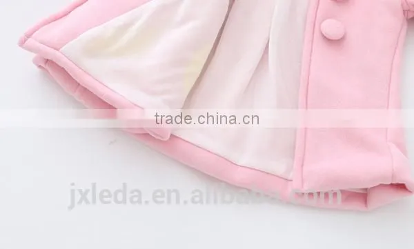 Girls Stylish Design Fleece Bowknot Coat in Spring photo-4