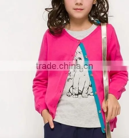Crew Neck Long Sleeve Jersey Knit Children Wool Sweater photo-2
