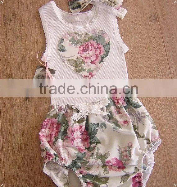 Baby Bloomers Cotton Floral Baby Girl Shorts With Lace Bow Children Summer Short Pants photo-2